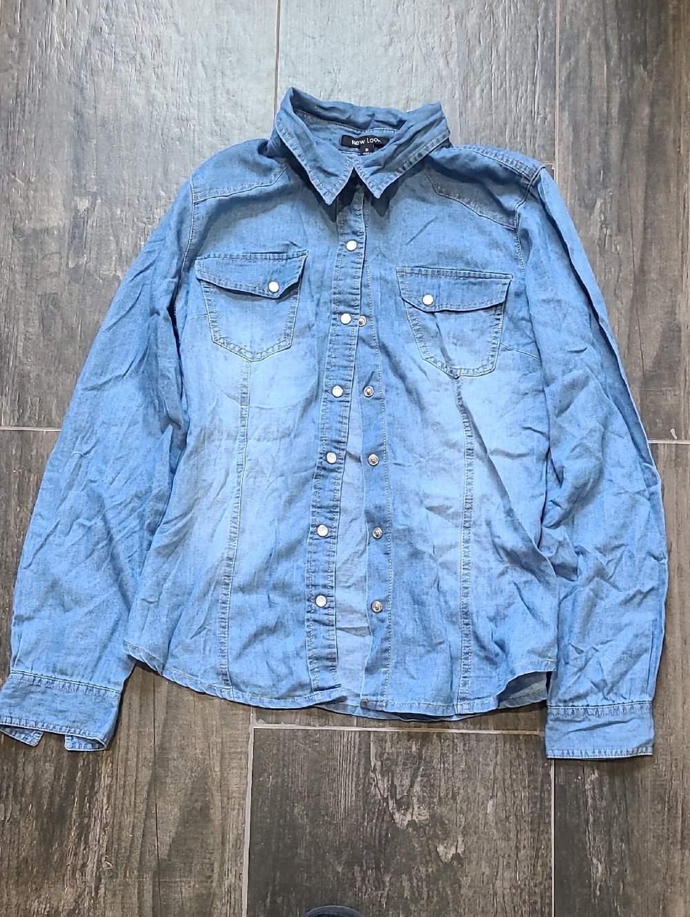 New Look Denim Shirt in Light Blue